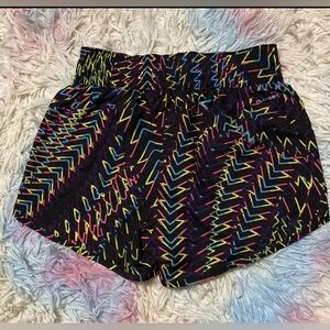 4/$10 Reebok playdry Colorful Patterned Women's running Shorts Mesh Inner Liner